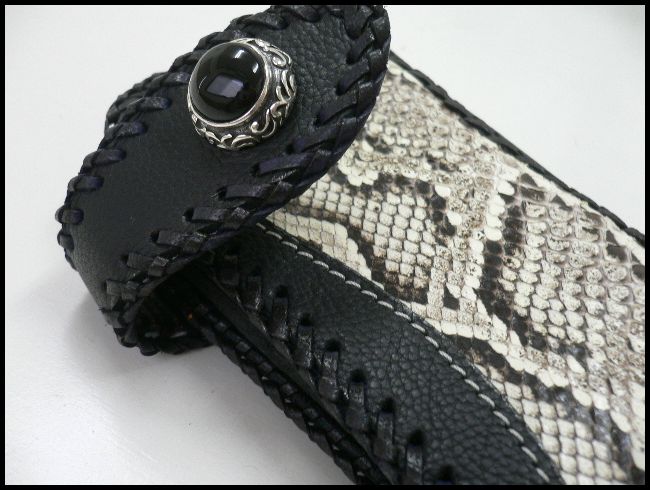 画像: サイドアラベスクオニキス　コンチョ　直径　22mm 