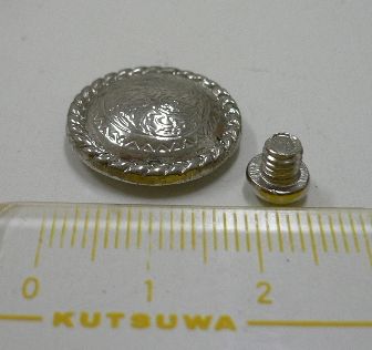 画像: シルバーライン唐草ミニ　メタルコンチョ　直径　19mm 