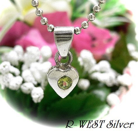 画像: ペリドット　プチハートペンダント