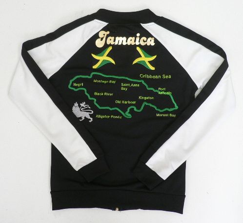 画像: 【アウトレット】AnfurryPuteジャマイカ刺繍ジャージ　黒　Ｍサイズ