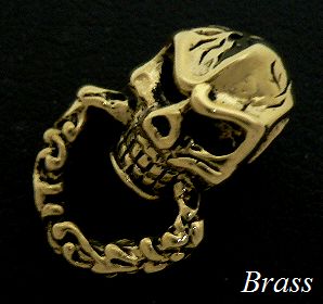 画像1: Brass Dカン型ミニスカル ドロップハンドル