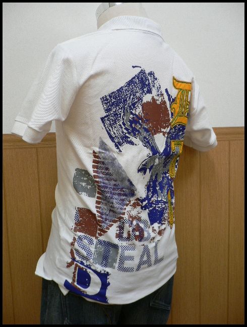 画像: 【アウトレット】イーグルプリント刺繍ポロシャツB　Mサイズ