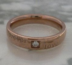 画像: ステンレス メッセージリング　 Forever Love　永遠の愛