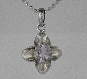 画像: アメジスト　フラワージュエリーペンダント