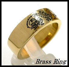画像1: Brass龍紋リング