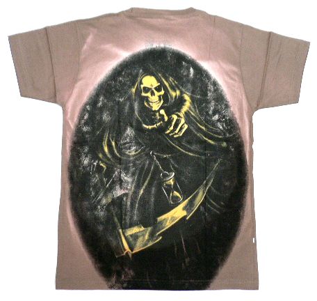 画像: 【アウトレット】EXCURSION死神スカルプリントTシャツ　Ｍサイズ