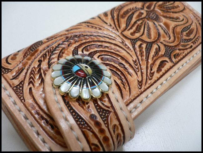 画像: 太陽神サンフェイスmixストーン　ブラスコンチョ大　直径　36mm