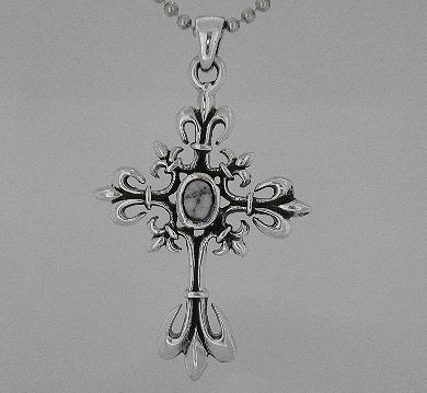 画像: ホワイトターコイズ　フレアクロスペンダント