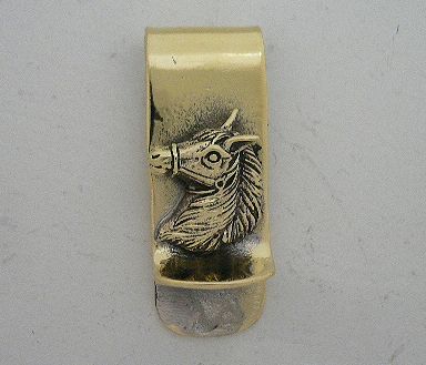 画像: ブラス製　ホース マネークリップ