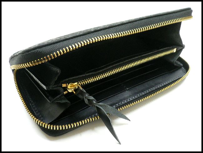 画像: 牛革サメ革風レザーウォレット　ファスナータイプ