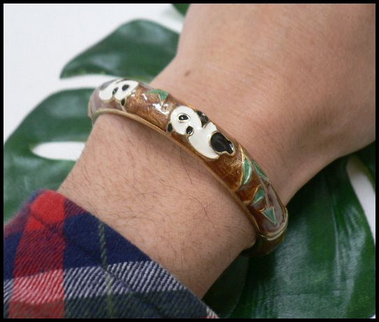 画像: パンダアート　メタルバングル 