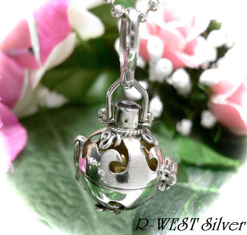 画像: 天然石ライトアメジスト付ガムランボール　トライバルプレーン 