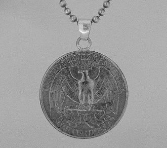 画像: アメリカ２５セントコイン ペンダントA　24mm