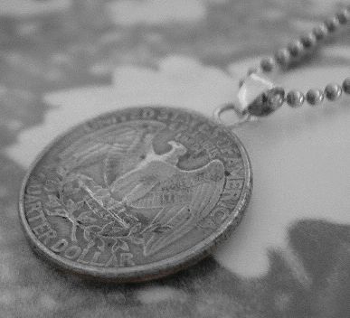 画像: アメリカ２５セントコイン ペンダントA　24mm