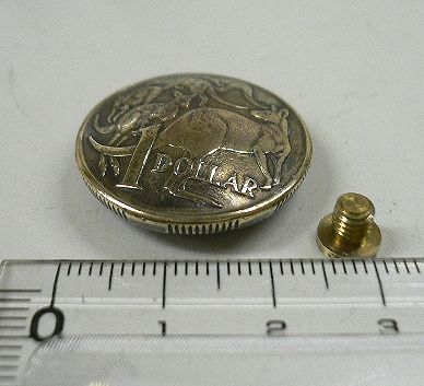 画像: オーストラリア１ドルb　コインコンチョ　直径26mm 