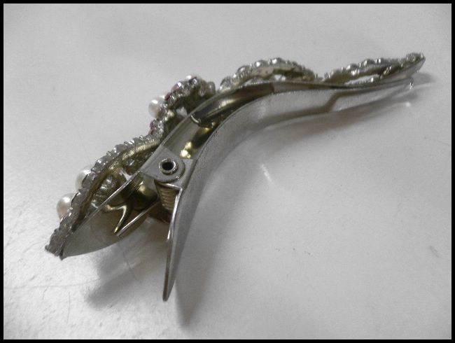 画像: ラインストーン ヘアクリップ カーブtypeH