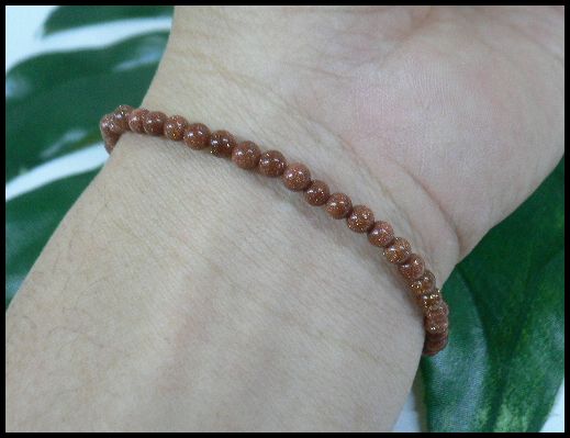 画像: ゴールドストーン4mm　天然石ブレス