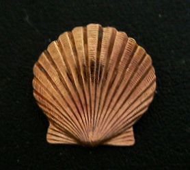 画像1: 銅コンチョ 貝殻　ループ式　直径　16mm