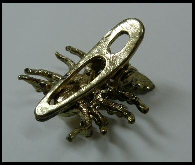 画像: ラインストーン ヘアクリップ 蝶＆蜘蛛typeE