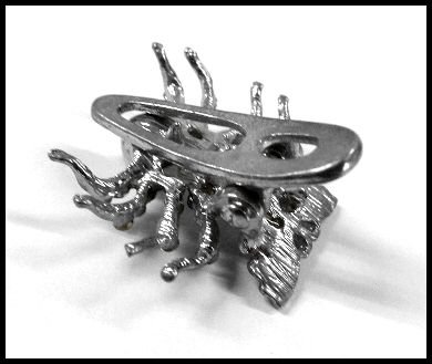 画像: ラインストーン ヘアクリップ 蝶＆蜘蛛typeA