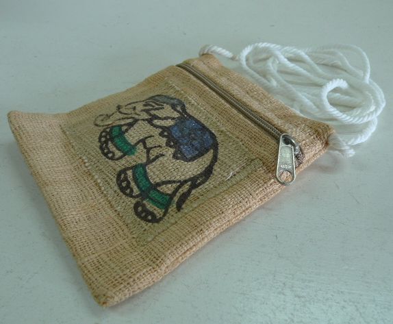 画像: アジアン　ぞうさん　首掛けコインケース