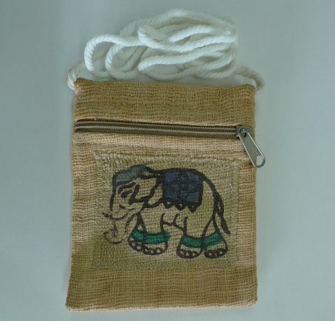 画像1: アジアン　ぞうさん　首掛けコインケース