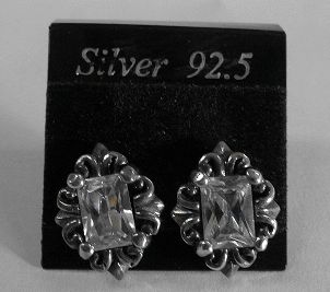 画像: シルバーピアス　ジルコニア