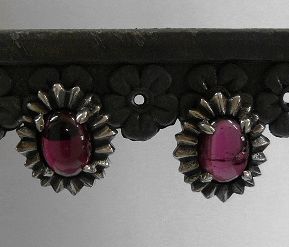 画像: シルバーピアス　ガーネット