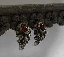 画像: シルバーピアス ガーネット