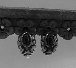 画像: シルバーピアス　ブラックスター