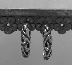 画像: シルバーピアス　トライバルネイル