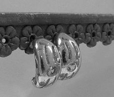 画像: シルバーピアス　アクアマリン