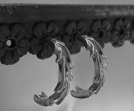 画像: シルバーピアス　アラベスク