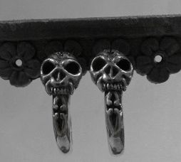 画像: シルバーピアス　スカル