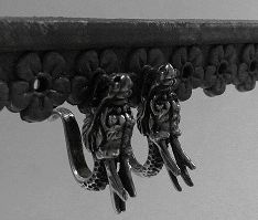 画像: シルバーピアス　ドラゴンヘッド