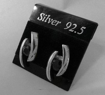 画像: シルバーピアス　ＣＺサファイア