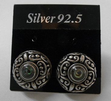 画像: シルバーピアス　黒蝶貝