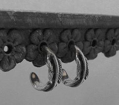 画像: シルバーピアス　フェザー