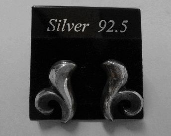 画像: シルバーピアス ウェーブ