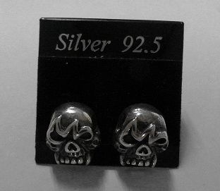 画像: シルバーピアス　バッドスカル