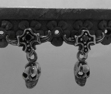 画像: シルバーピアス　バッファロースカル