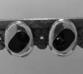 画像: シルバーピアス　オニキス