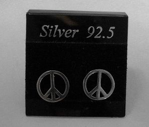 画像: シルバーピアス ピースマーク