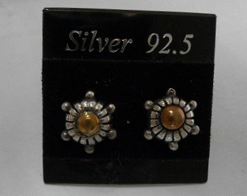 画像: シルバーピアス　センターゴールドカラー