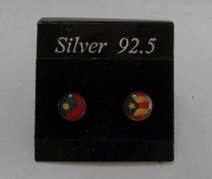 画像: シルバーピアス　国旗[ラオス＆リベリア]