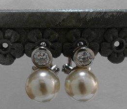 画像1: シルバーピアス　淡水パール