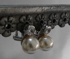 画像: シルバーピアス　淡水パール