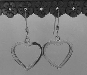 画像: シルバーピアス　オープンハート