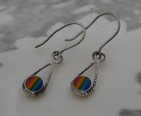 画像: シルバーピアス　プチレインボー