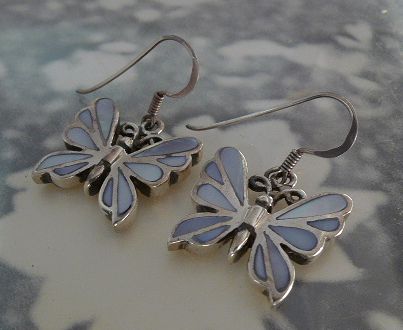 画像: シルバーピアス　ブルーシェル